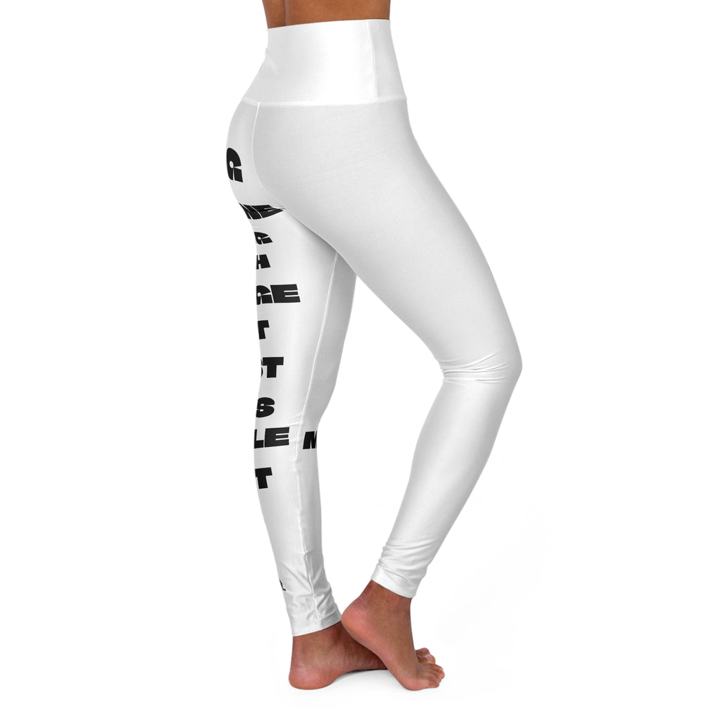White High Waisted Yoga Leggings | Comfortable Activewear for Yoga, Workout, Fitness, Athleisure, Exercise