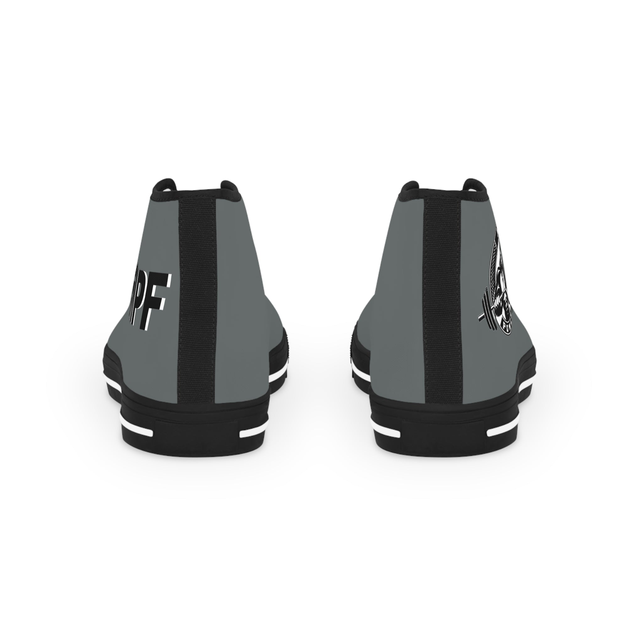 High Top Sneakers — Black Classic Skull Compass Design