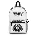 White Backpack, Gym Bag, Workout Pack, Fitness Gear, Strength Training Tote
