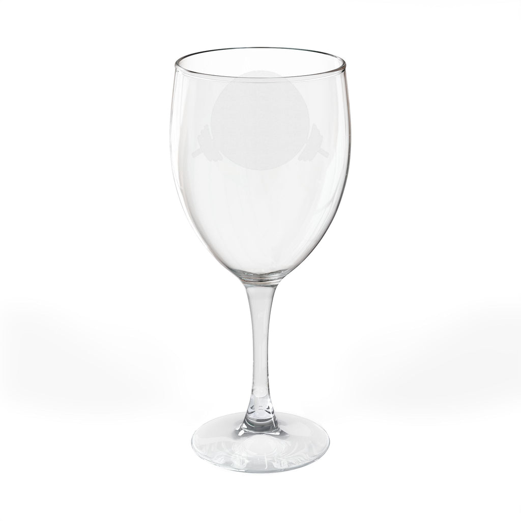 Engraved 10.5oz Wine Glass — Subtle Nautical Anchor Emblem