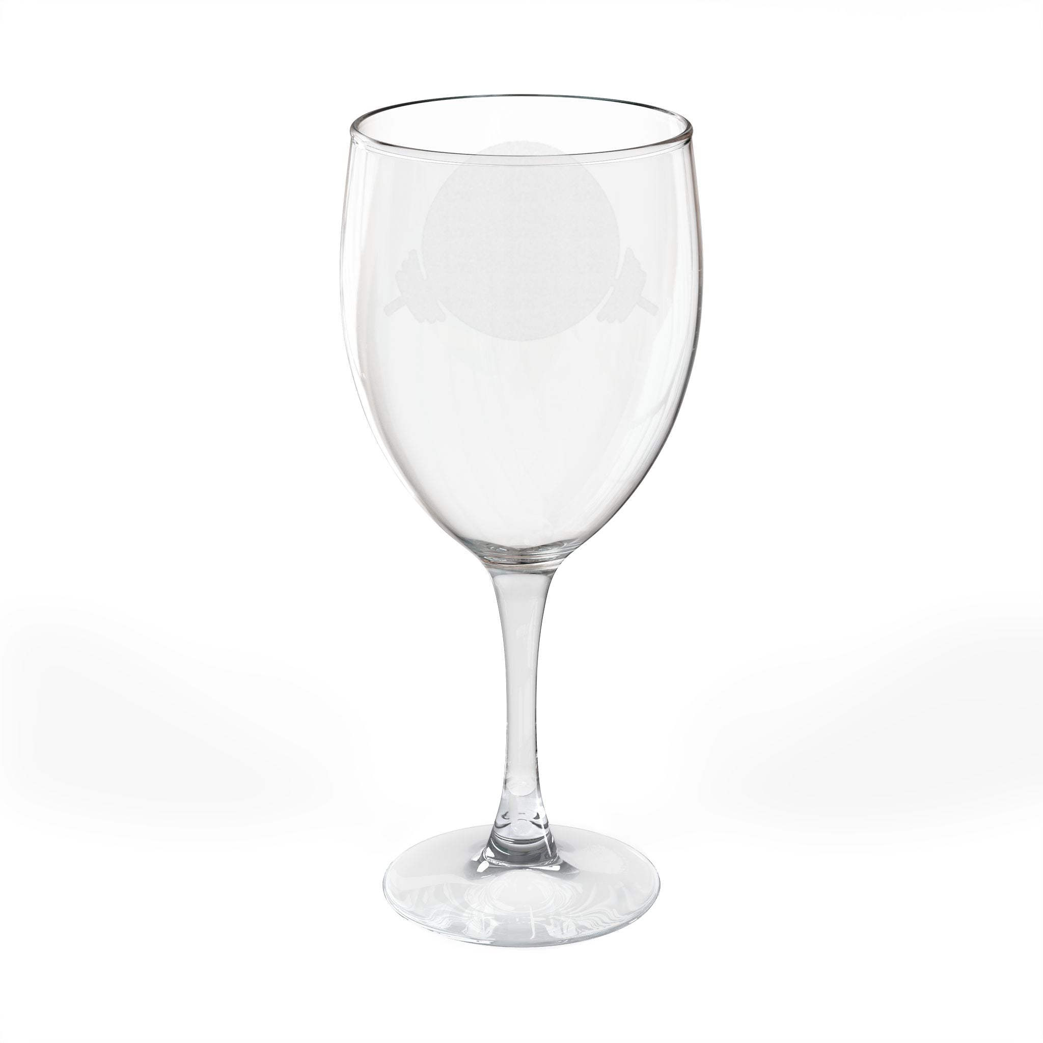 Engraved 10.5oz Wine Glass — Subtle Nautical Anchor Emblem