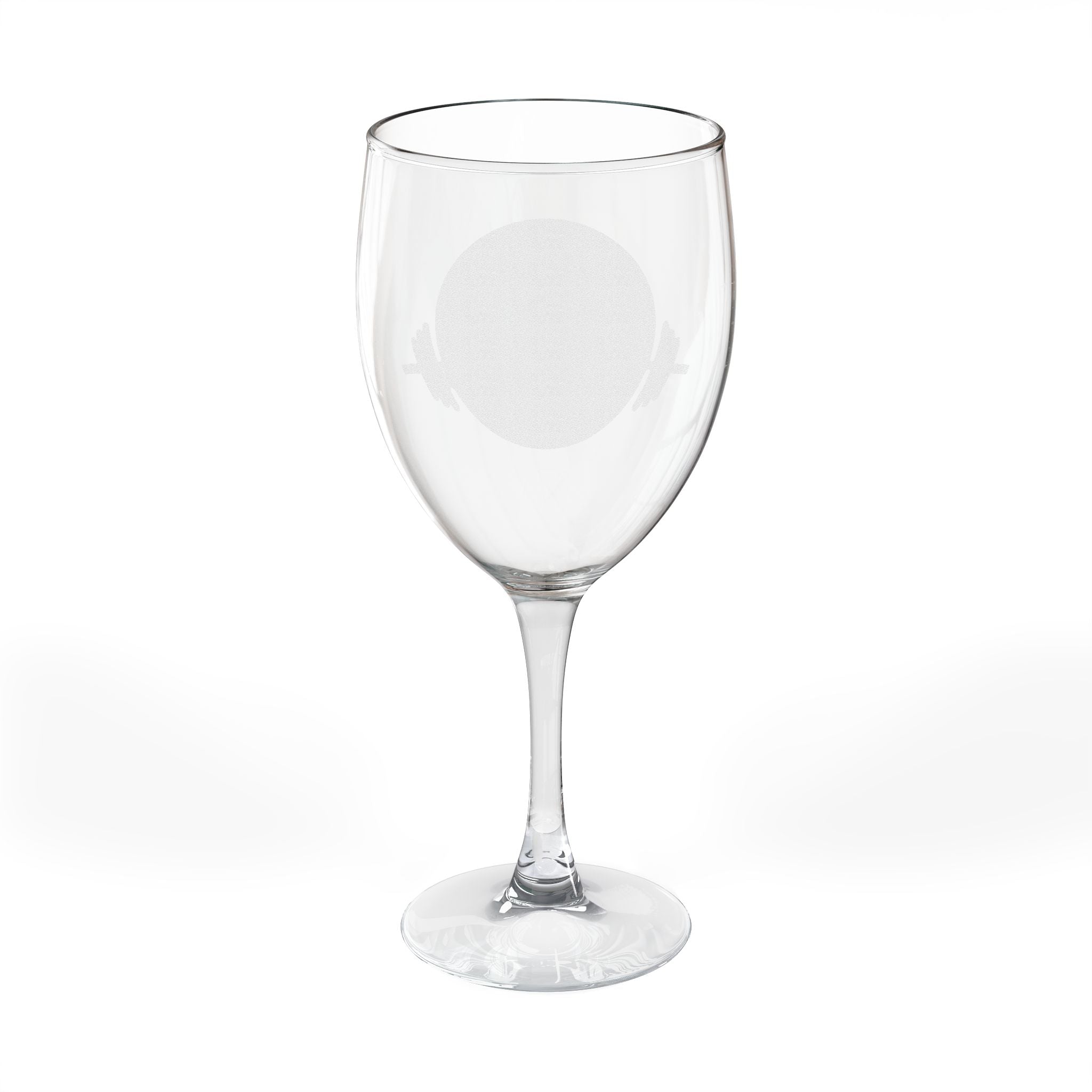 Engraved 10.5oz Wine Glass — Subtle Nautical Anchor Emblem
