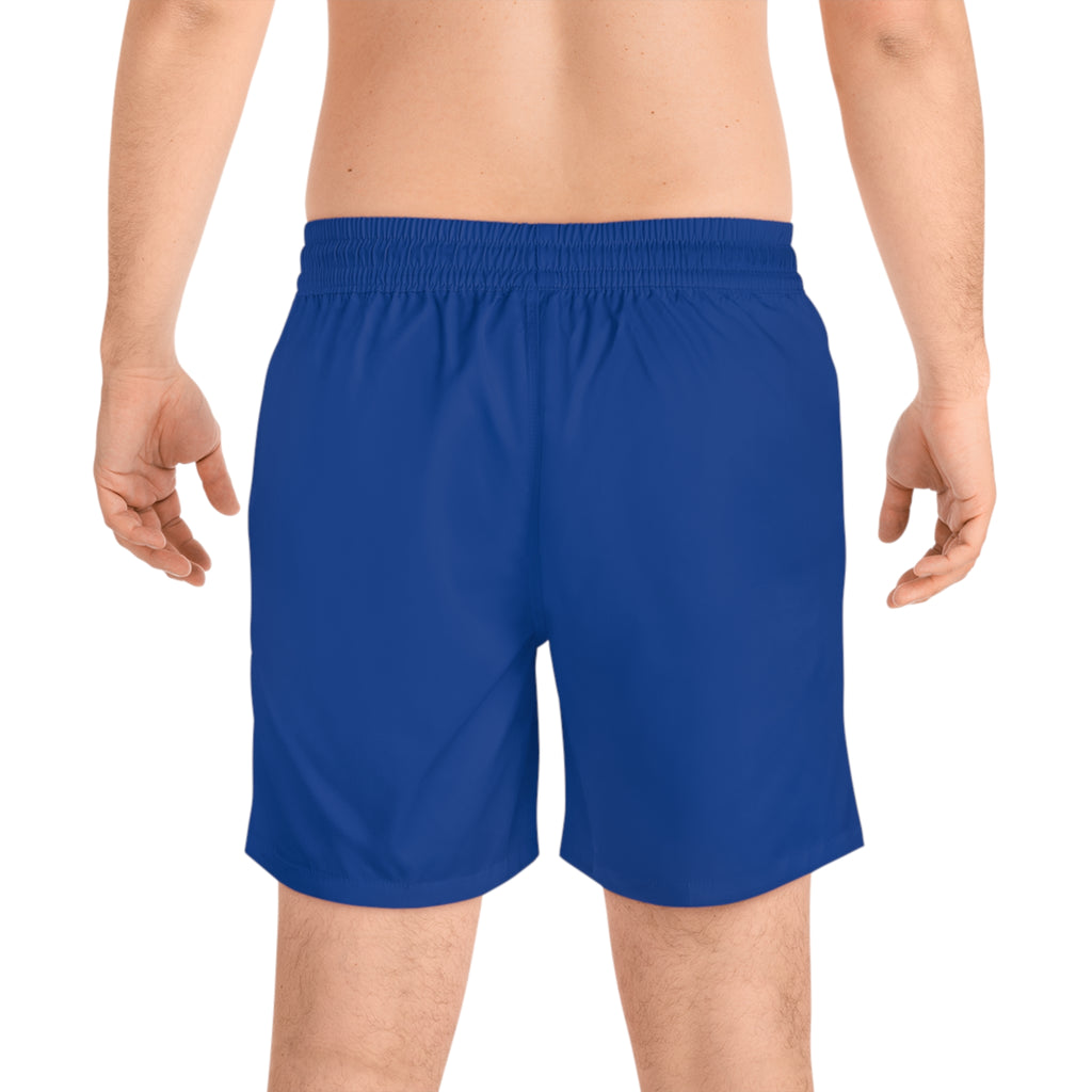 Blue MPF Power Gorilla Swim Shorts — Men’s Mid-Length Athletic Beach Trunks