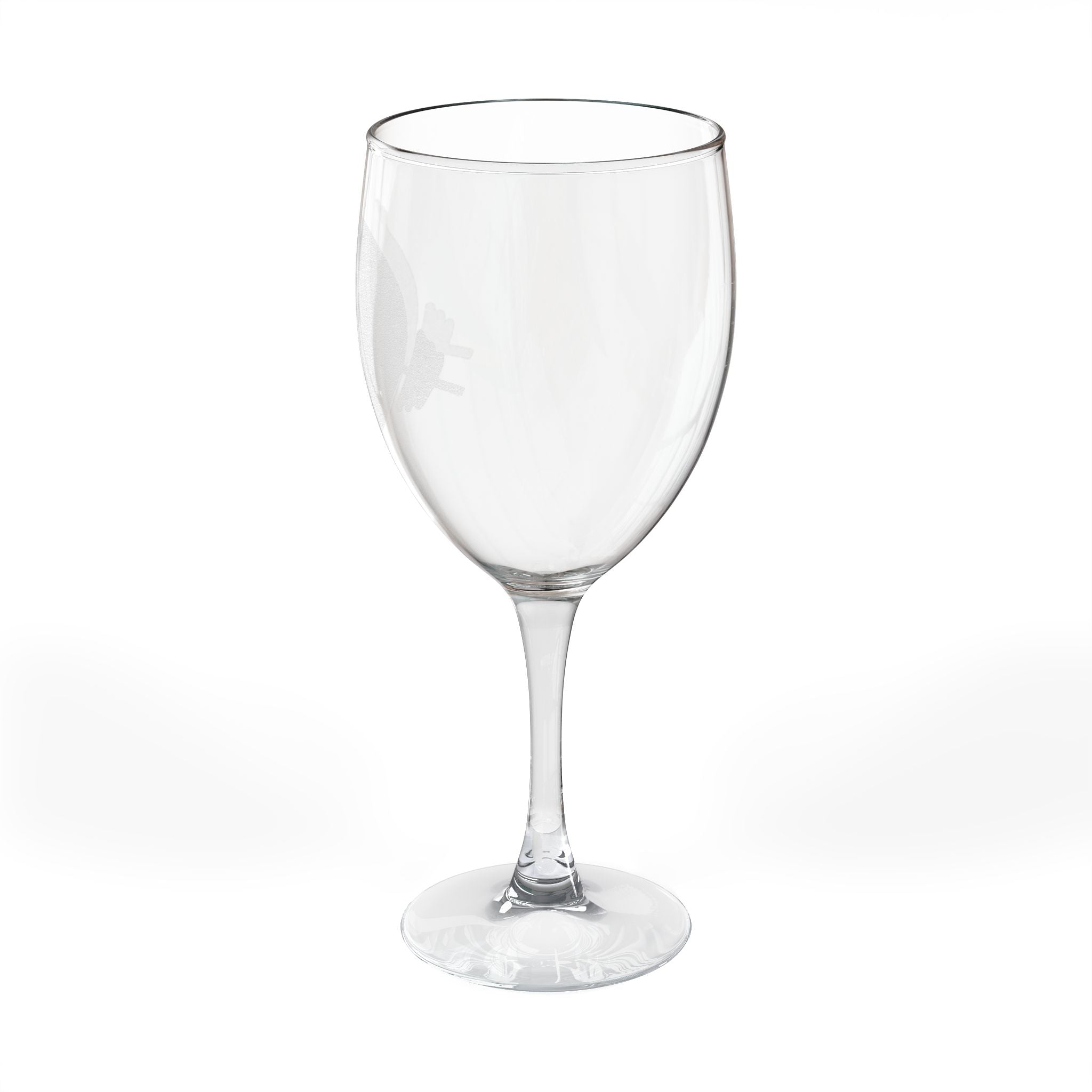 Engraved 10.5oz Wine Glass — Subtle Nautical Anchor Emblem